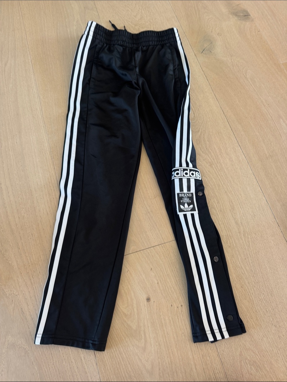 adidas Black Joggers with White Triple-Stripe Side Detail